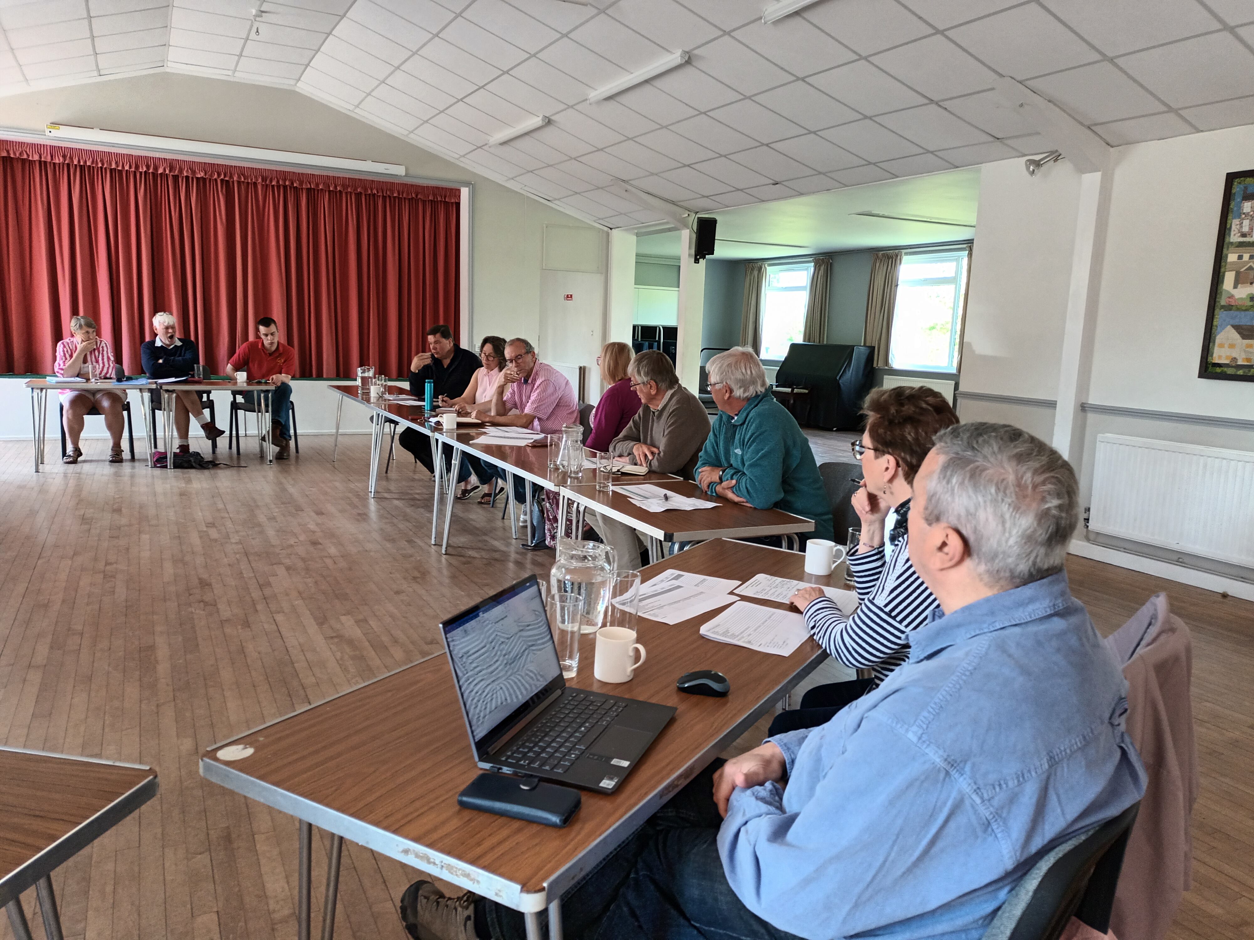 meeting in village hall