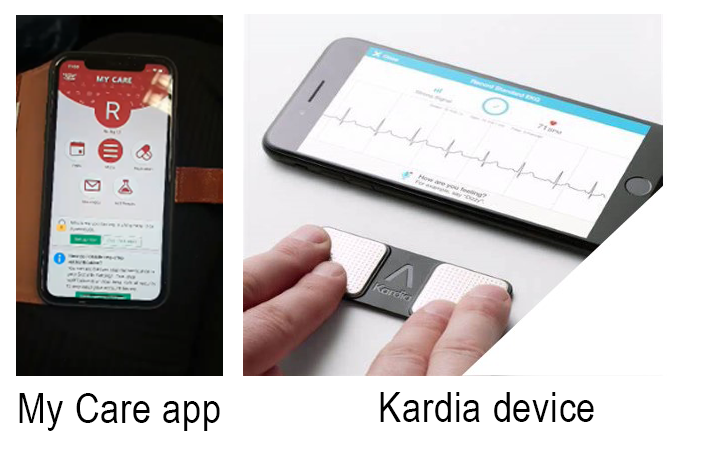 My Care app and Kardia device