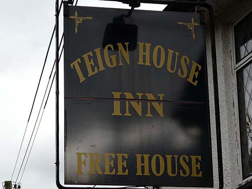 teign house pub sign