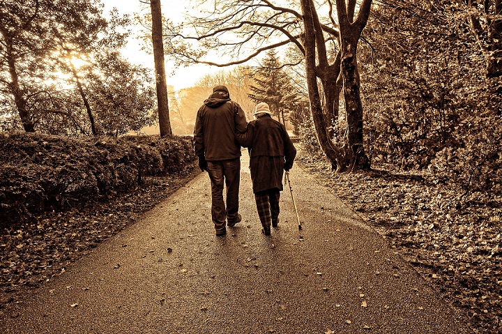 Old people walking