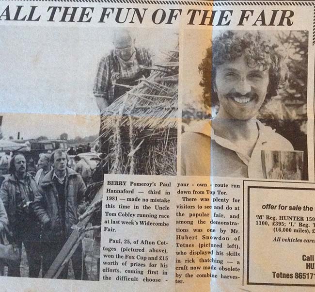 Widecombe Fair cross country results 1970s