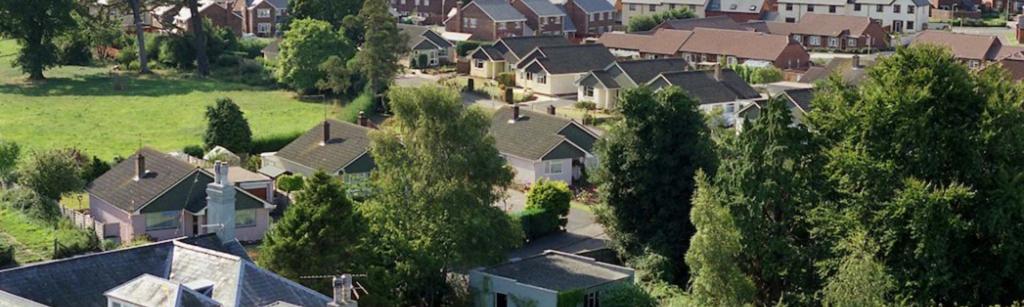 Arial view of village