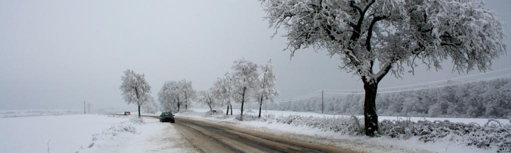 snowy road