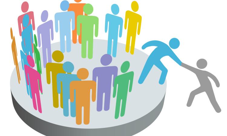 Colourful people icon