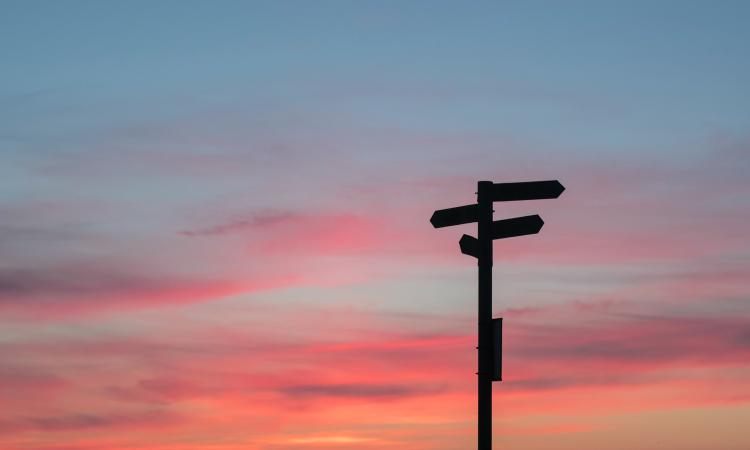 Signpost sunset