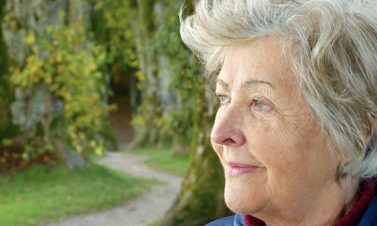Woman sat on bench