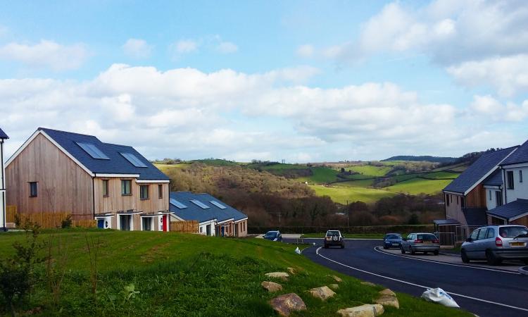Rural housing in Christow, Devon