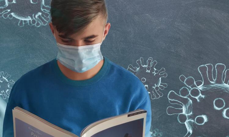 Student wearing mask
