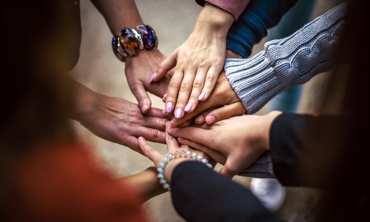 hands in a circle