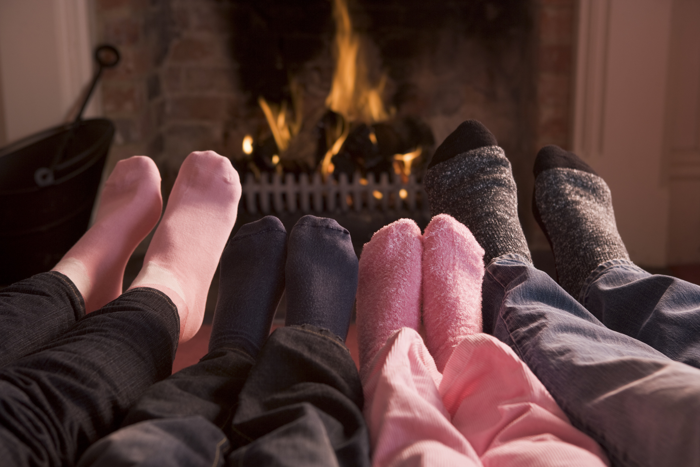 Feet up by the fire