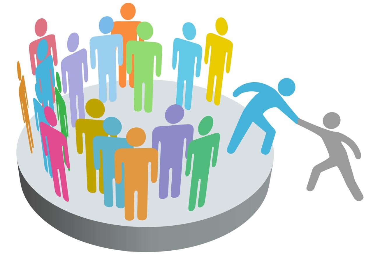 Colourful people icon