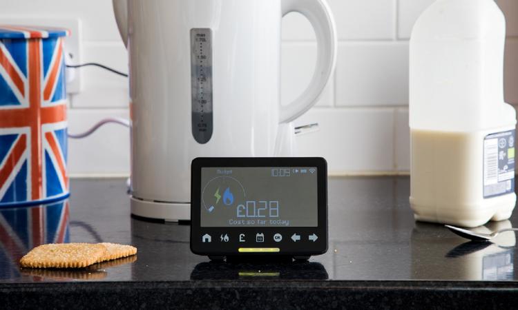 Smart Meter, kettle and kitchen worktop
